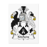 Kitchens Family Crest postcards