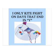 KITE fight fighter joke Post Card