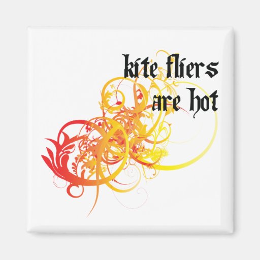Kite Fliers Are Hot Refrigerator Magnet