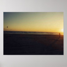 Kite flyer at sunset print