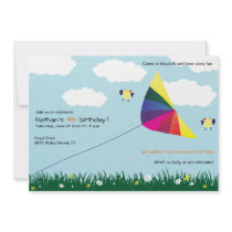 Kite Flying -Kids birthday invitations