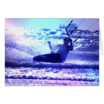 Kite Surfing Greeting Card