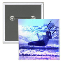 Kite Surfing Square Pin