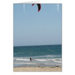 Kiteboard Beach Greeting Cards cards