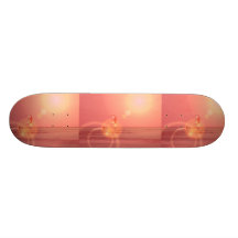 Kiteboarding Sunset on a Skateboard
