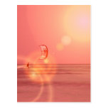Kiteboarding Sunset Postcard postcards