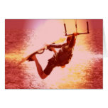 Kitesurfing Grab Greeting Card cards