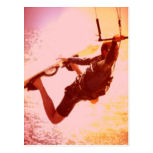 Kitesurfing Grab Postcard