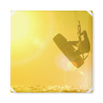 Kitesurfing Silhouette Magnet