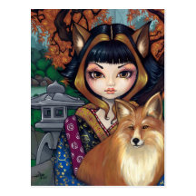 "Kitsune" Postcard