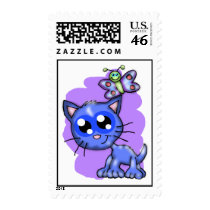 Kitten and Butterfly Postage postage
