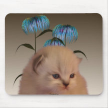 Kitten Flowers Mousepad