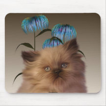 Kitten Flowers Mousepad