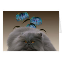 Kitten Flowers Note Card