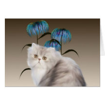 Kitten Flowers Note Card