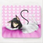 Kitten girl mousepads
