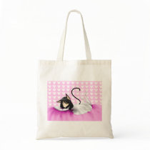 Kitten girl tote bag