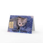 kitten Happy 1st Birthday Cards