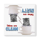 Kitten In A Cup Cat Lovers Dishwasher Magnet