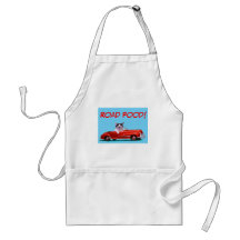 Kitten in a Red Convertible Aprons