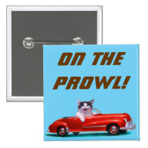 Kitten in a Red Convertible Pin