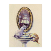KITTEN MIRROR by SHARON SHARPE Postcards