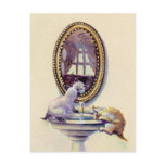 KITTEN MIRROR by SHARON SHARPE postcards
