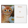 Kitten n flowers II Greeting Card
