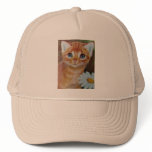 Kitten n flowers II Trucker Hat