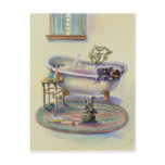 KITTEN on the TUB by SHARON SHARPE postcards