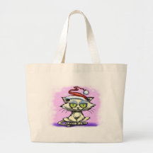 Kitten Santa Hat Bag