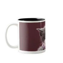Kitten sitting in glitter shoes coffee mug