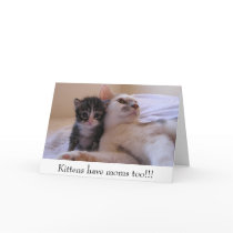 Kittens have moms too!!! card
