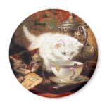 Kittens high tea party fridge magnets