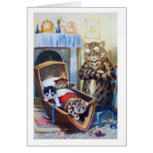 Kittens in the Cradle Cards