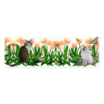 Kittens in the Tulip Garden Bookmark Business Cards