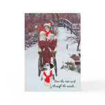 Kitties' Sleigh Ride cards