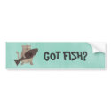 Kitty and His Fish bumper stickers