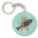 Kitty and His Fish keychains