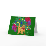 kitty and the Christmas tree Card
