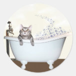 Kitty bath time stickers