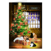 Kitty cat Christmas Cards