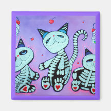 Kitty Cat Cupcakes Magnets