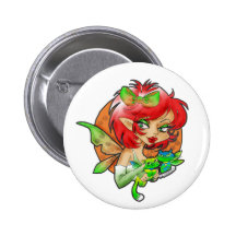 Kitty Cat Fairy Button