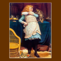 Kitty Cat Love  - Vintage Art postcards