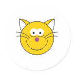 Kitty Cat  Smiley Face stickers