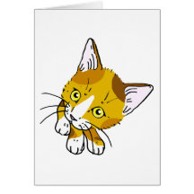 Kitty-cat , Tortoiseshell  (三毛猫) Greeting Card