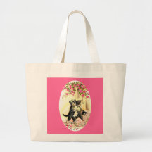 Kitty Cat Wedding Canvas Bags