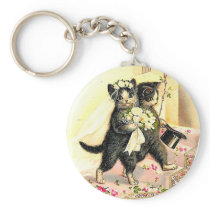Kitty Cat Wedding Key Chain