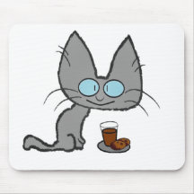 Kitty Cats chocolate chip cookies & chocolate milk Mousepad